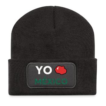 YO AMO MEXIKO - Recycelte Patch Beanie - Dunkelgrau - Vorne