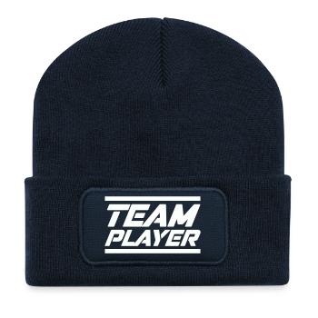 d’équipe - Beanie recyclé à patch - bleu marine - Devant