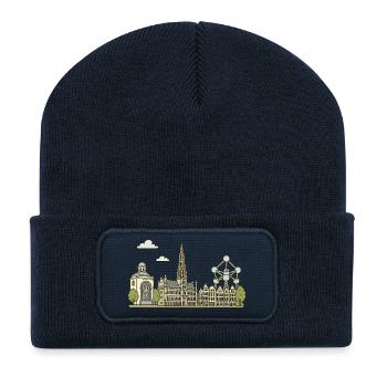 Brussels City - Recycled Patch Beanie - french navy - Front