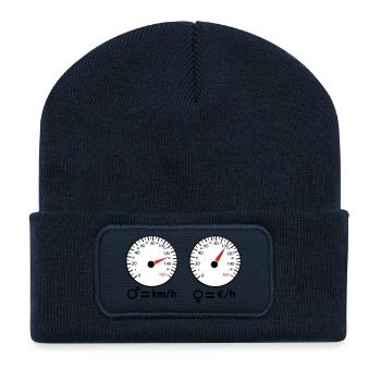 Vitesse Sportive  et dépensive - Beanie recyclé à patch - bleu marine - Devant
