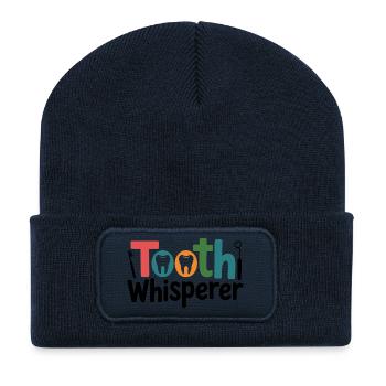 La vie des techniciens de laboratoire dentaire - Beanie recyclé à patch - bleu marine - Devant