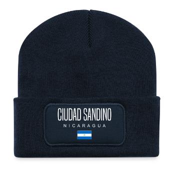 Ciudad Sandino Nicaragua Nicaraguaner - Recycelte Patch Beanie - French Navy - Vorne