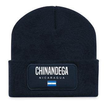 Chinandega Nicaragua Nicaraguaner - Recycelte Patch Beanie - French Navy - Vorne