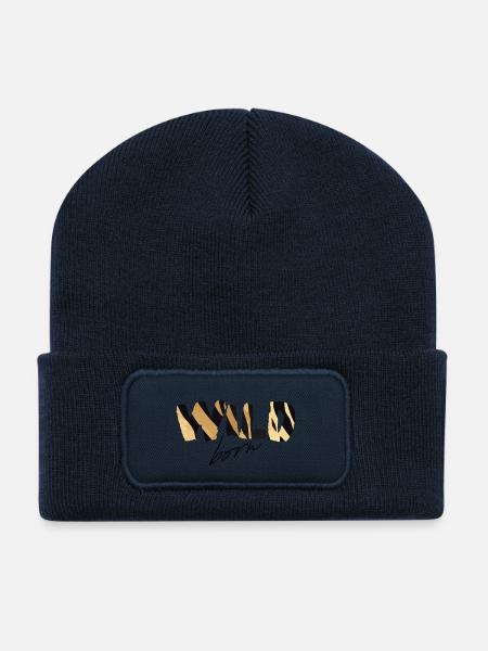 Wild Born Gold Camo - Recycled Patch Beanie - french navy