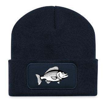 T-shirt Poisson Cadeau Angler - Beanie recyclé à patch - bleu marine - Devant