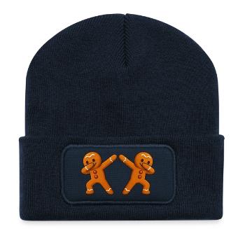  Lebkuchenmann Dabbing 2 - Recycelte Patch Beanie - French Navy - Vorne