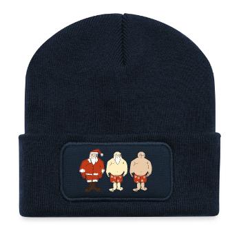 Trois Look Santa Hawaii - Beanie recyclé à patch - bleu marine - Devant