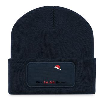 Bike Eat Gift Repeat - Recycled Patch Beanie - french navy - Front