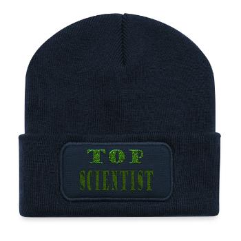 Top Scientist Grüne Textur - Recycelte Patch Beanie - French Navy - Vorne
