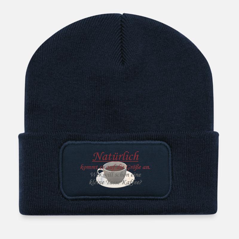 Chemise avec le Café Naturel qui Dit - Beanie recyclé à patch - bleu marine