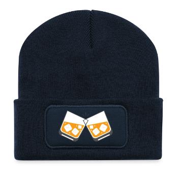 Tinkling Glasses of Friendship - Recycled Patch Beanie - french navy - Front