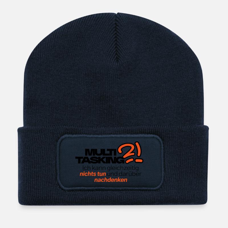 Multitask in style - Recycled Patch Beanie - french navy