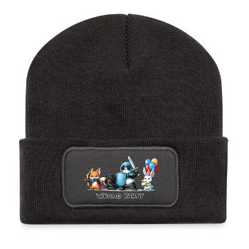False Party – Knight, Rogue, Mage & Birth - Recycled Patch Beanie - dark grey - Front