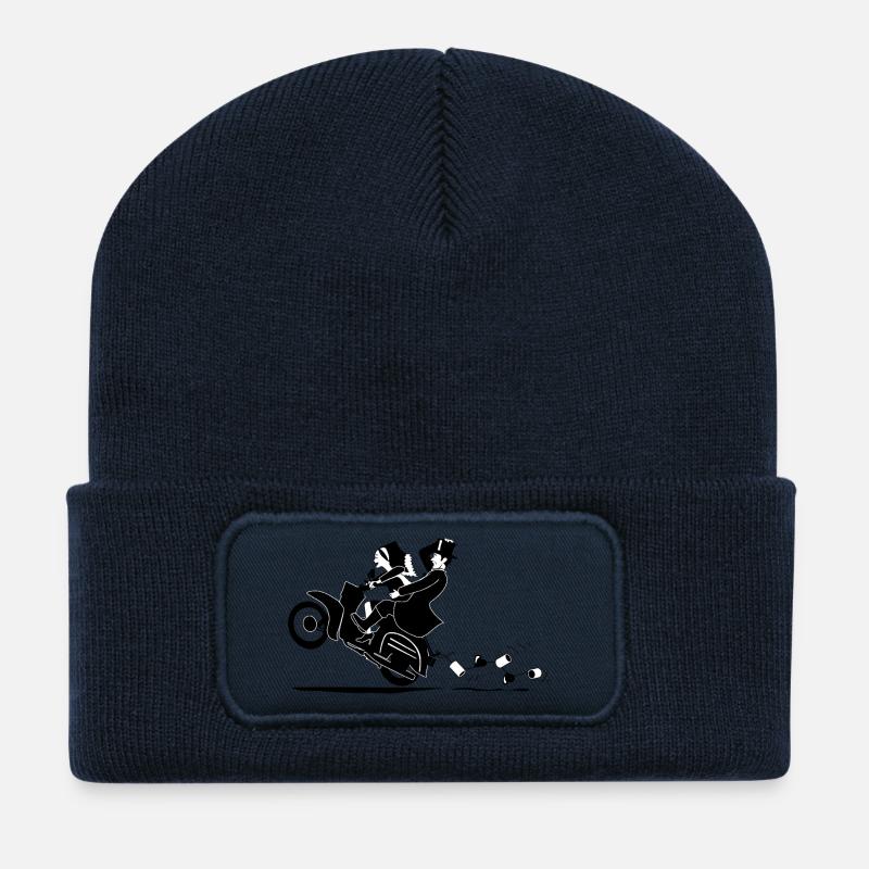 SERBSKI KVASS - DELNJOSERBSCE - Beanie recyclé à patch - bleu marine