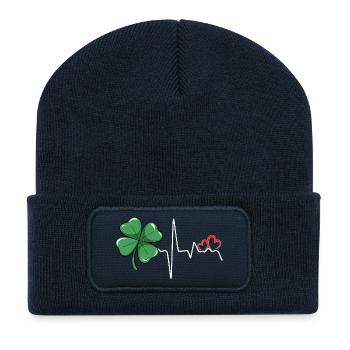 Clover Heart Rhythm - Recycled Patch Beanie - french navy - Front
