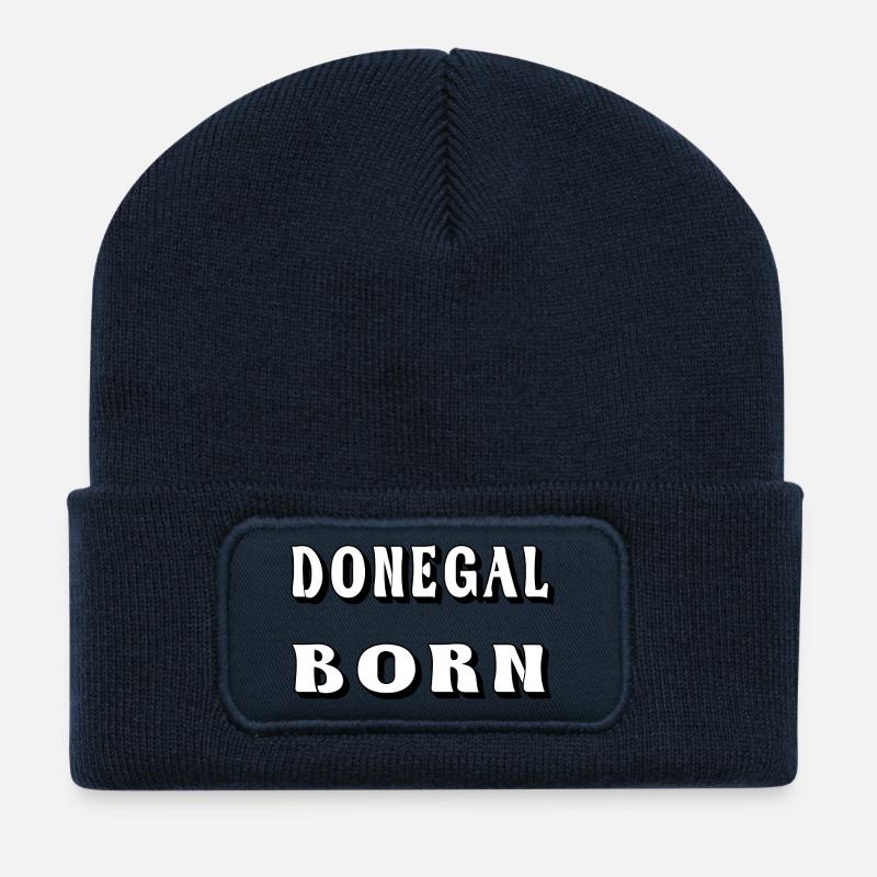 Donegal Born – Irish County Design - Recycelte Patch Beanie - French Navy