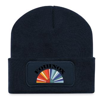 Tagundnachtgleiche Frohes Ostara-Ostara-Frühling - Recycelte Patch Beanie - French Navy - Vorne