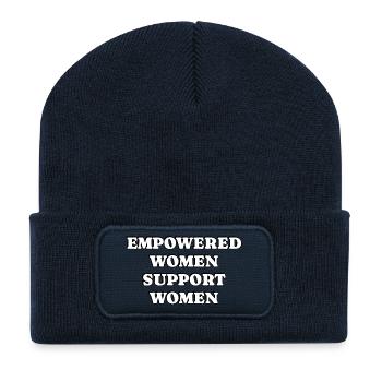 Empowered Women Support Women  - Recycled Patch Beanie - french navy - Front