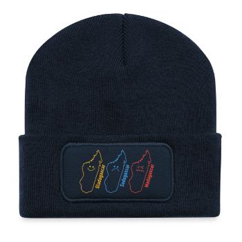 Geography Geographer Funny Gladagascar Sadagascar - Recycled Patch Beanie - french navy - Front