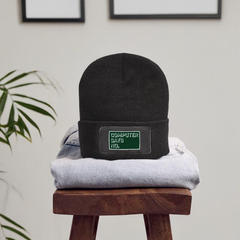 Computer Says No Lustig Programmierer Nerd Technik Recycelte Patch Beanie