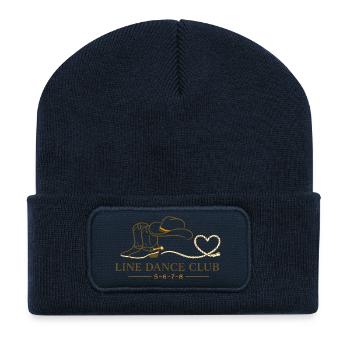 Linedance Club - Recycelte Patch Beanie - French Navy - Vorne