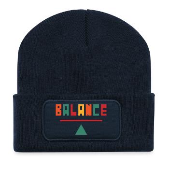 Balance Farbpalette über Linie - Recycelte Patch Beanie - French Navy - Vorne