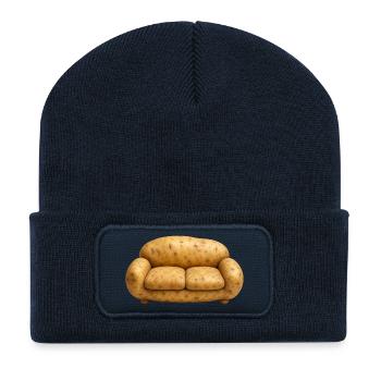 COUCH POTATO - Recycled Patch Beanie - french navy - Front