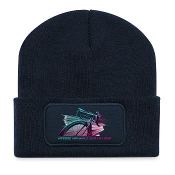 Sprint Vitesse Max - Beanie recyclé à patch - bleu marine - Devant