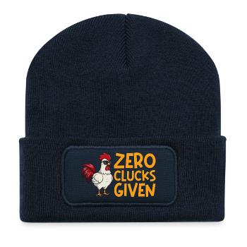 Élevage de coqs, volaille, poulet - Beanie recyclé à patch - bleu marine - Devant