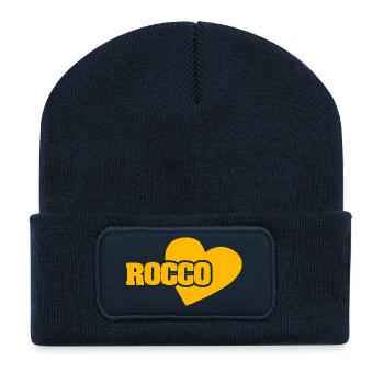 Rocco - Recycelte Patch Beanie - French Navy - Vorne