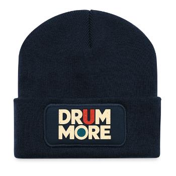 DRUM MORE - Recycelte Patch Beanie - French Navy - Vorne