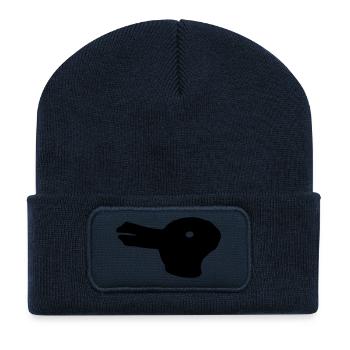 Duck-Rabbit - Beanie recyclé à patch - bleu marine - Devant