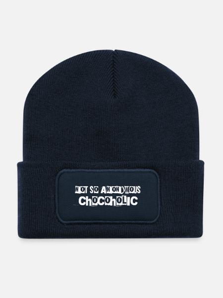 Not so anonymous Chocoholic Geschenk Schokolade - Recycelte Patch Beanie - French Navy