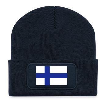 Finnland - Recycelte Patch Beanie - French Navy - Vorne