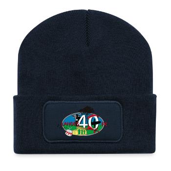 landes40.fr - Recycelte Patch Beanie - French Navy - Vorne