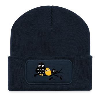 Amis - Beanie recyclé à patch - bleu marine - Devant