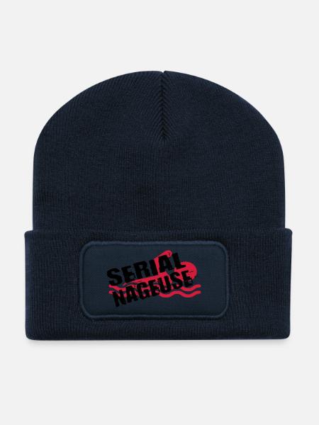SERIAL nageuse 3 - Beanie recyclé à patch - bleu marine