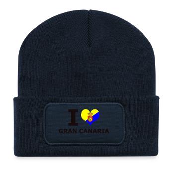 J'AIME GRAN CANARIA FLAG - Beanie recyclé à patch - bleu marine - Devant