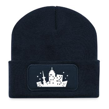 A City Skyline - Recycled Patch Beanie - french navy - Front