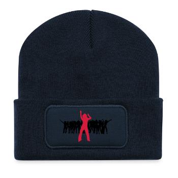 Dancer dancing shake shaken harlem shake 2c - Recycled Patch Beanie - french navy - Front