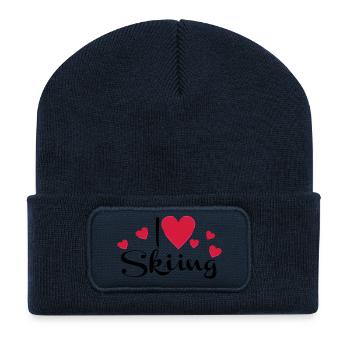 Ski - Recycelte Patch Beanie - French Navy - Vorne