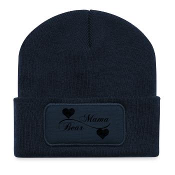 Mama Bear - Recycelte Patch Beanie - French Navy - Vorne