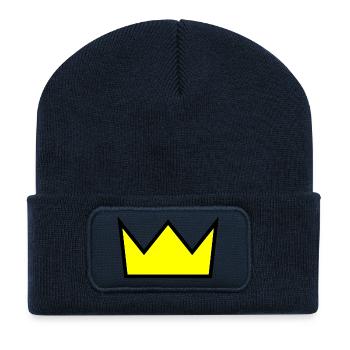 krone crown koenig king castle schloss tower burg1 - Recycelte Patch Beanie - French Navy - Vorne