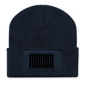 fence fence wood metal picked garden garden72 - Recycled Patch Beanie - french navy - Front