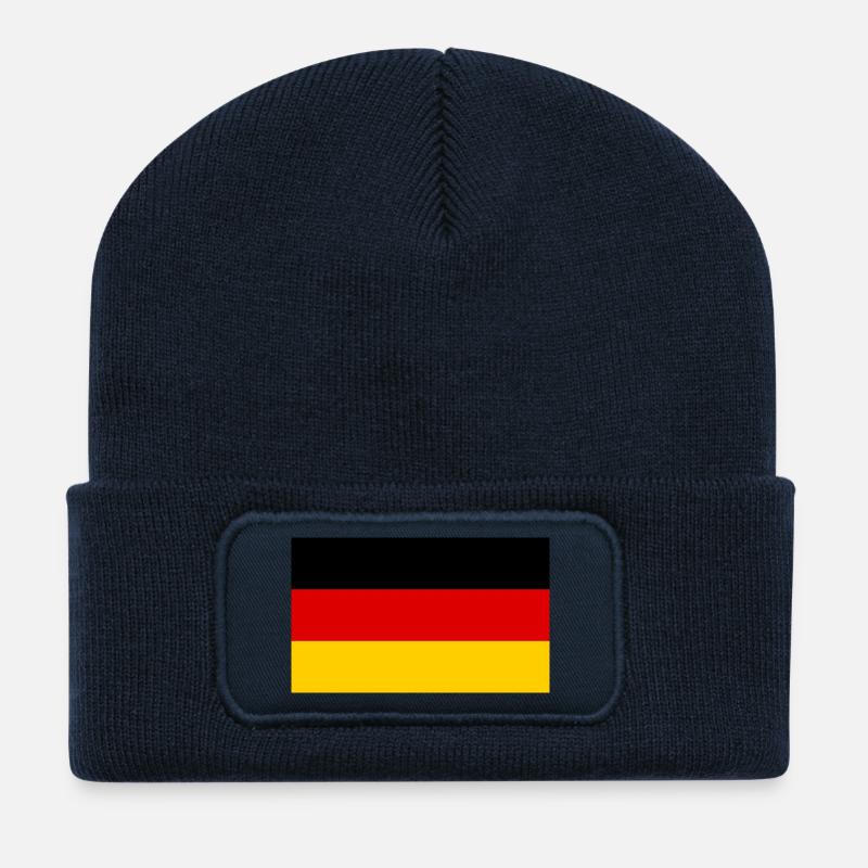 Germany flag - Recycled Patch Beanie - french navy