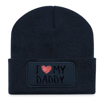I Love My Daddy - Recycled Patch Beanie - french navy - Front
