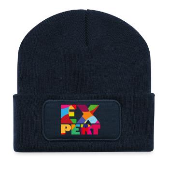 Expert - Experte/Expertin - Recycelte Patch Beanie - French Navy - Vorne