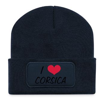Corsica ! - Beanie recyclé à patch - bleu marine - Devant