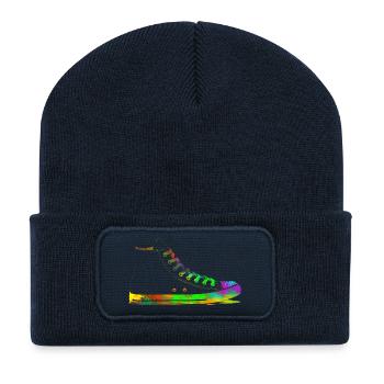 Rainbow Shoes - Recycelte Patch Beanie - French Navy - Vorne