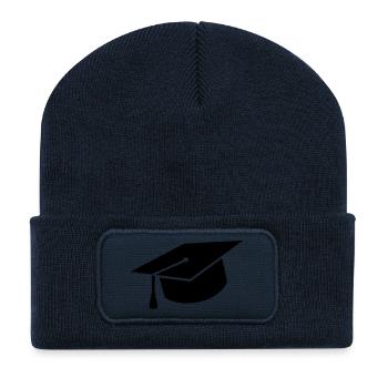 doktorhut__f1 - Beanie recyclé à patch - bleu marine - Devant